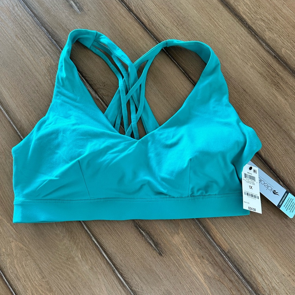 Ideology Blue Sports Bra with Wide Straps